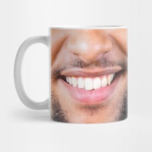 Funny customized face mask with  smile mouth Mug